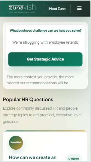 Zuna AI HR and People Strategy Assistant